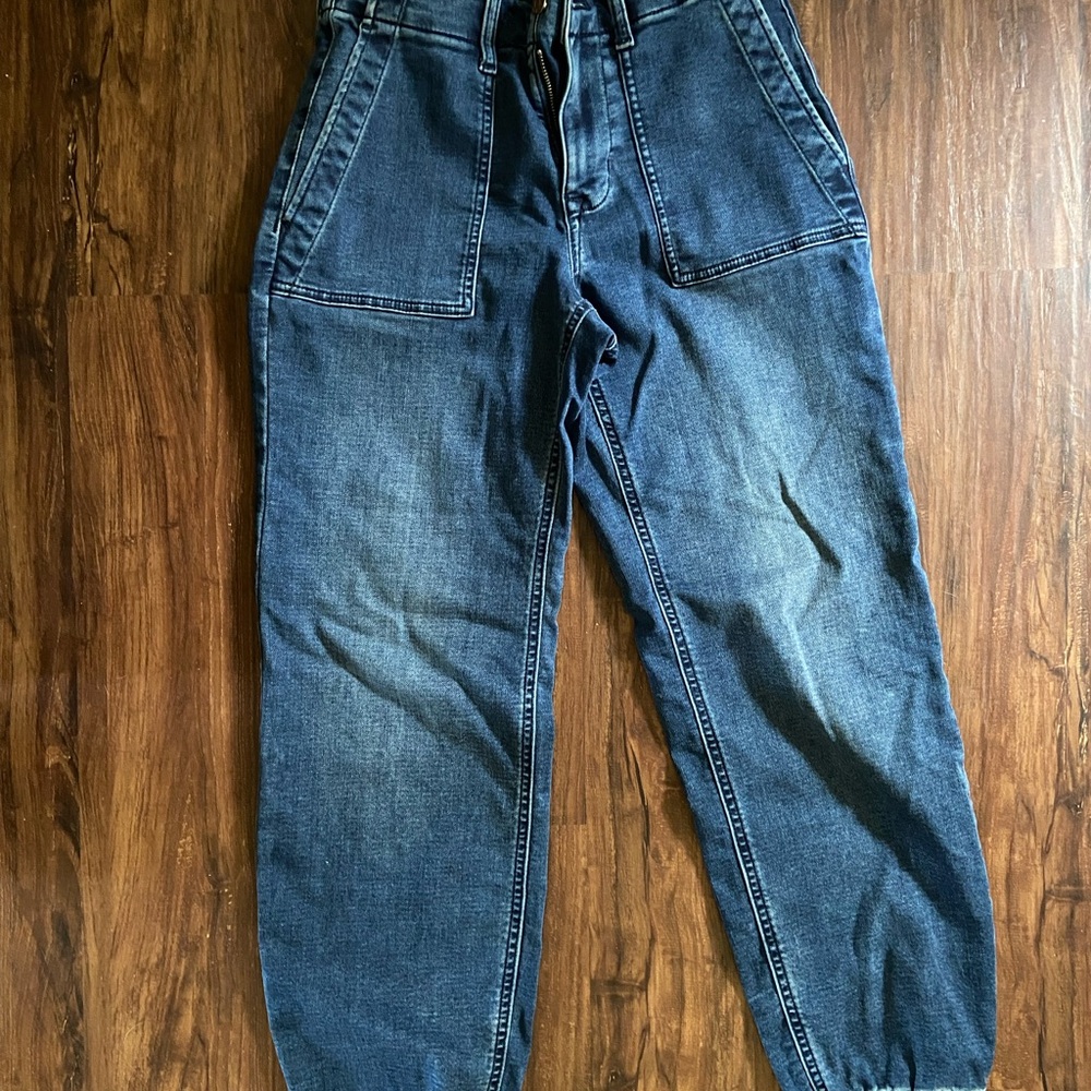 J. Crew Factory Women's Ankle-Length Cropped Jeans in Dark Blue Denim